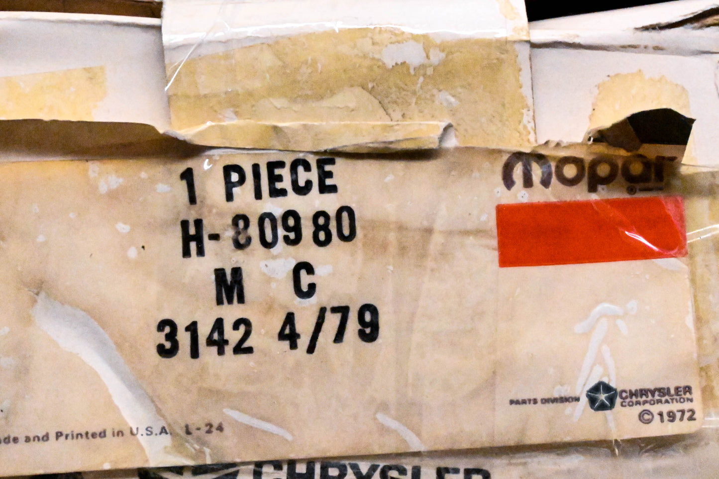 Mopar H80980, H-80980 Wagner Master Cylinder Assembly NOS