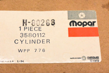 Mopar H80268, H-80268, 3580121 Master Cylinder NOS