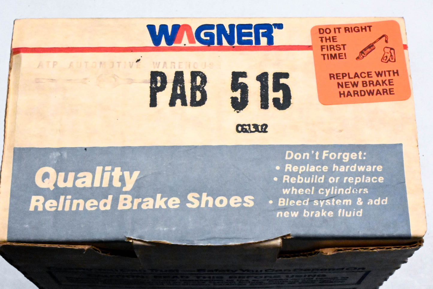 Wagner PAB515 Relined Brake Shoe Kit NOS