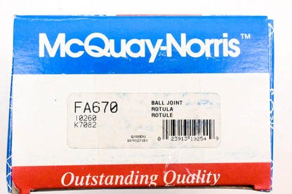 McQuay-Norris FA670, 10260 Ball Joint Kit NOS