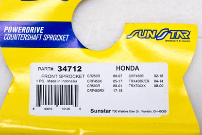 Sunstar 34712 Front Sprocket NOS