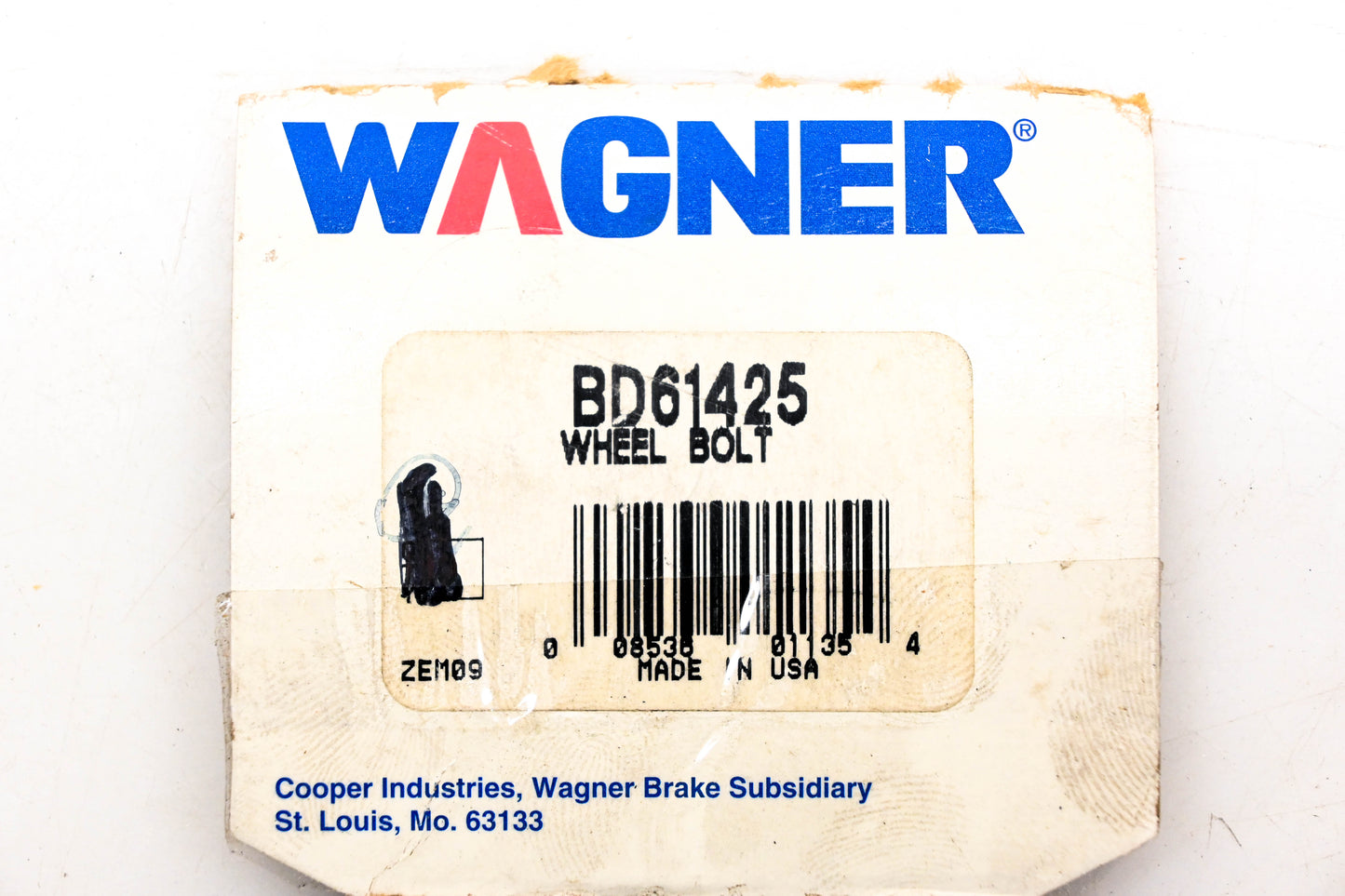 Wagner BD61425 Wheel Lug Stud Qty 2 NOS