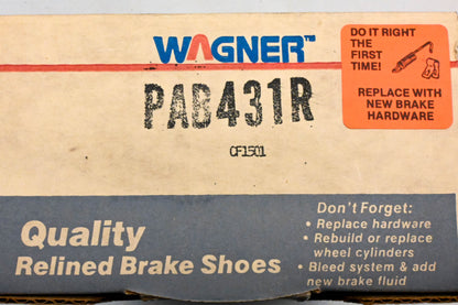 Wagner PAB431R Relined Brake Shoe Kit NOS