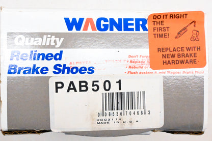 Wagner PAB501 Relined Brake Shoe Kit NOS