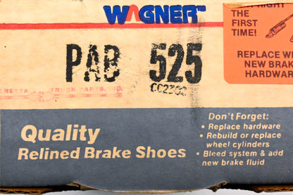 Wagner PAB525 Relined Brake Shoe Kit NOS