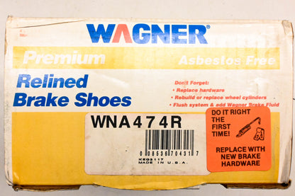 Wagner WNA474R Relined Brake Shoe Kit NOS