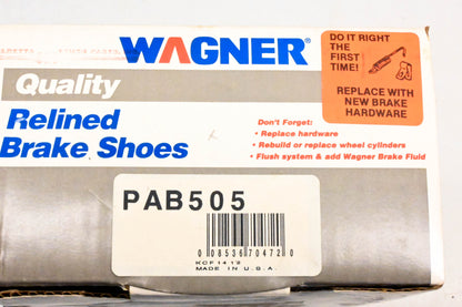 Wagner PAB505 Relined Brake Shoe Kit NOS