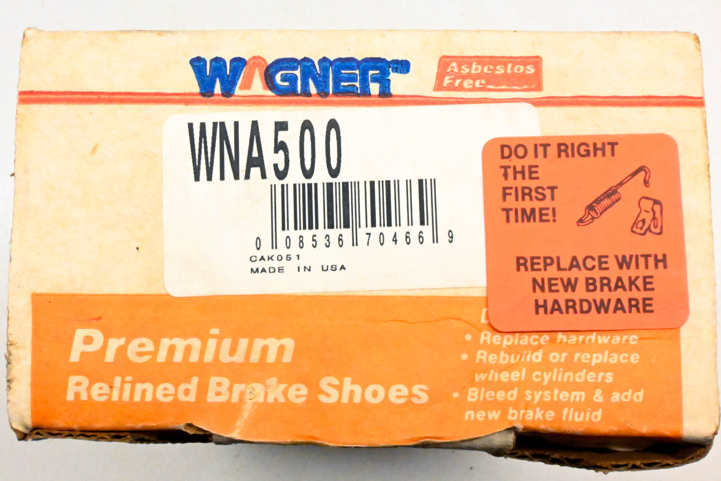 Wagner WNA500 Relined Brake Shoe Kit NOS