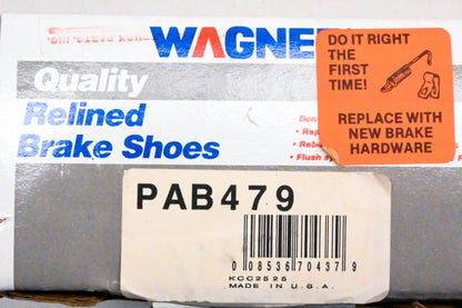 Wagner PAB479 Relined Brake Shoe Kit NOS