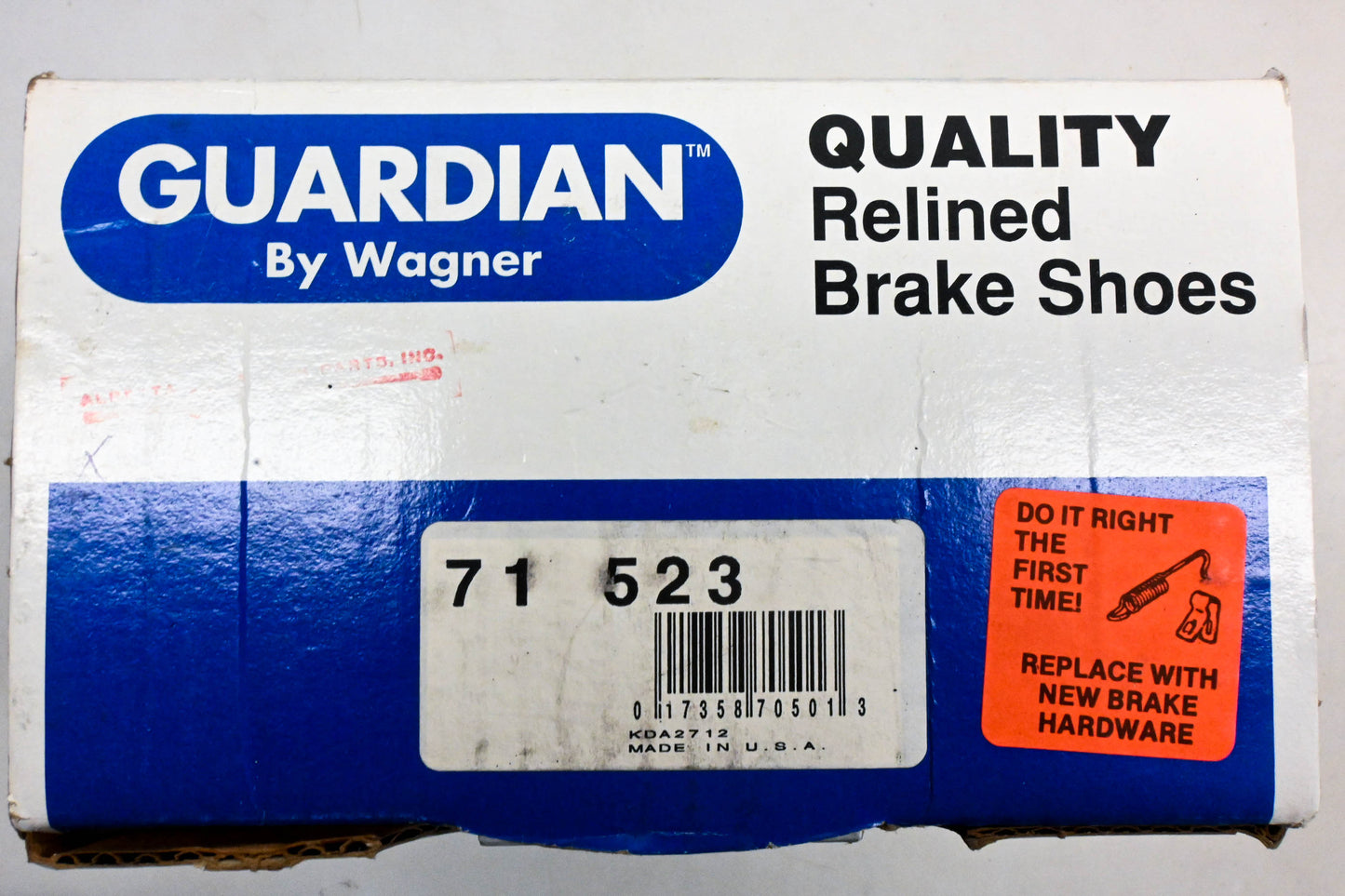 Wagner 71-523 Guardian Relined Brake Shoe Kit NOS