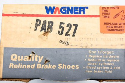 Wagner PAB527 Relined Brake Shoe Kit NOS