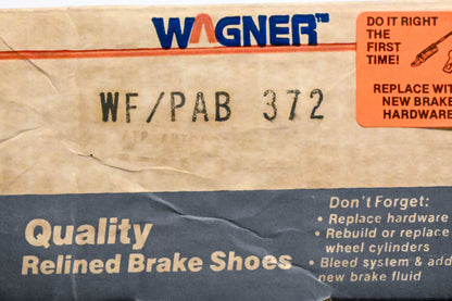 Wagner PAB372, WF372 Relined Brake Shoe Kit NOS