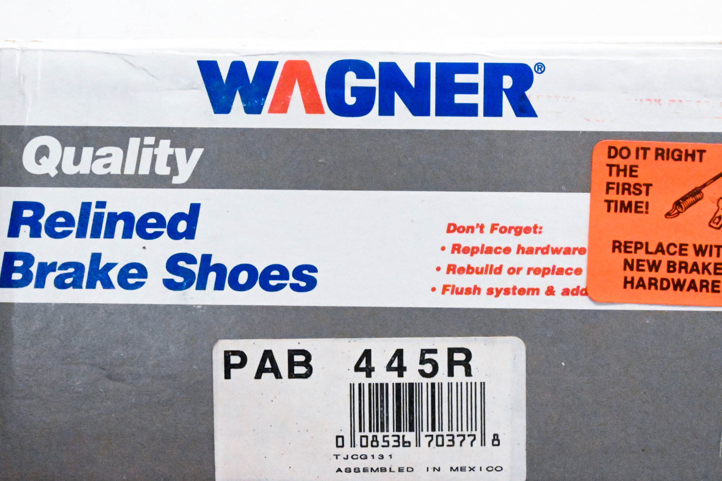 Wagner PAB445R Relined Brake Shoe Kit NOS
