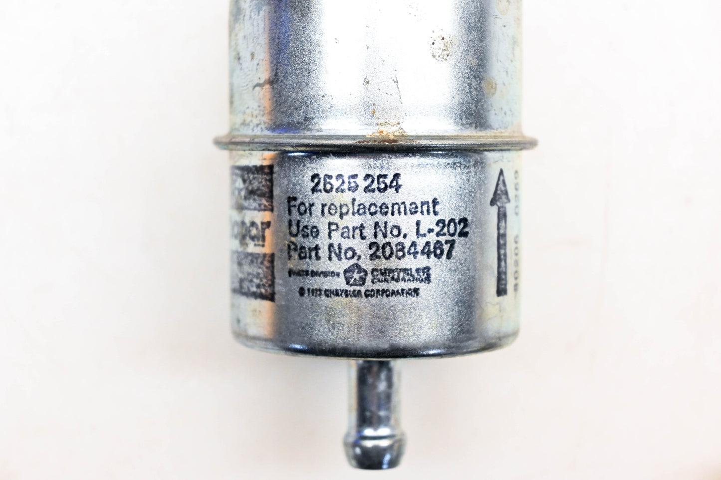 Mopar 2525254, L-202, 2084467 Inline Fuel Filter NOS