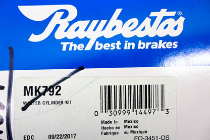 Raybestos MK792 Master Cylinder Repair Kit NOS
