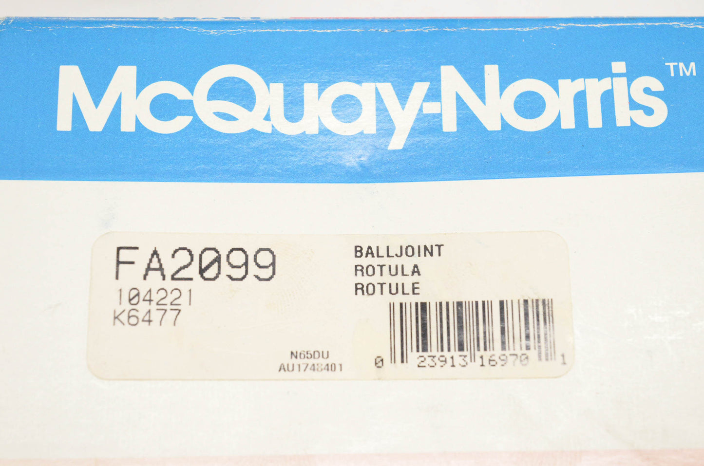 McQuay-Norris FA2099, 104221, K6477 Ball Joint Kit NOS