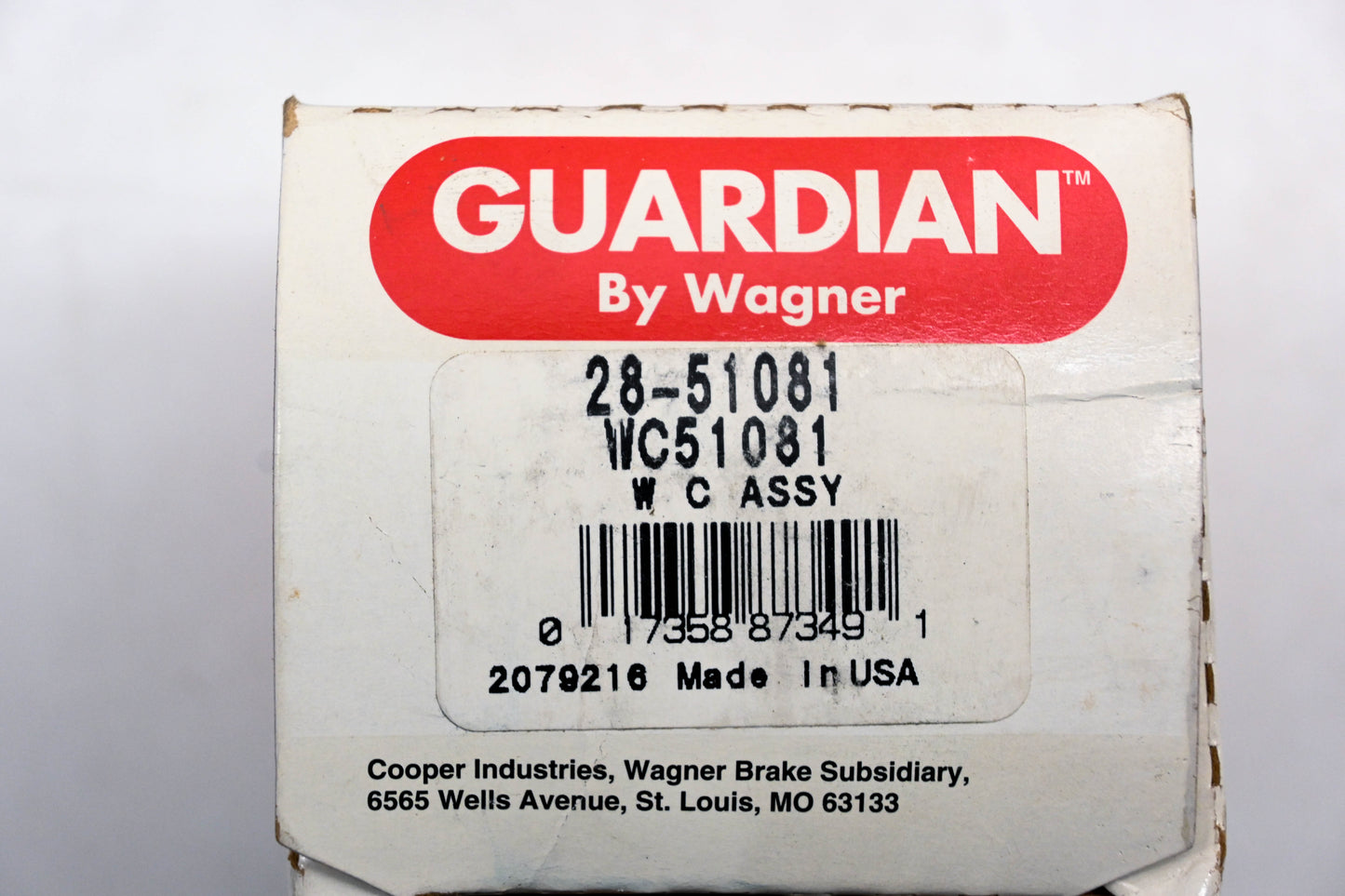 Wagner 28-51081 Guardian Wheel Cylinder Assembly NOS