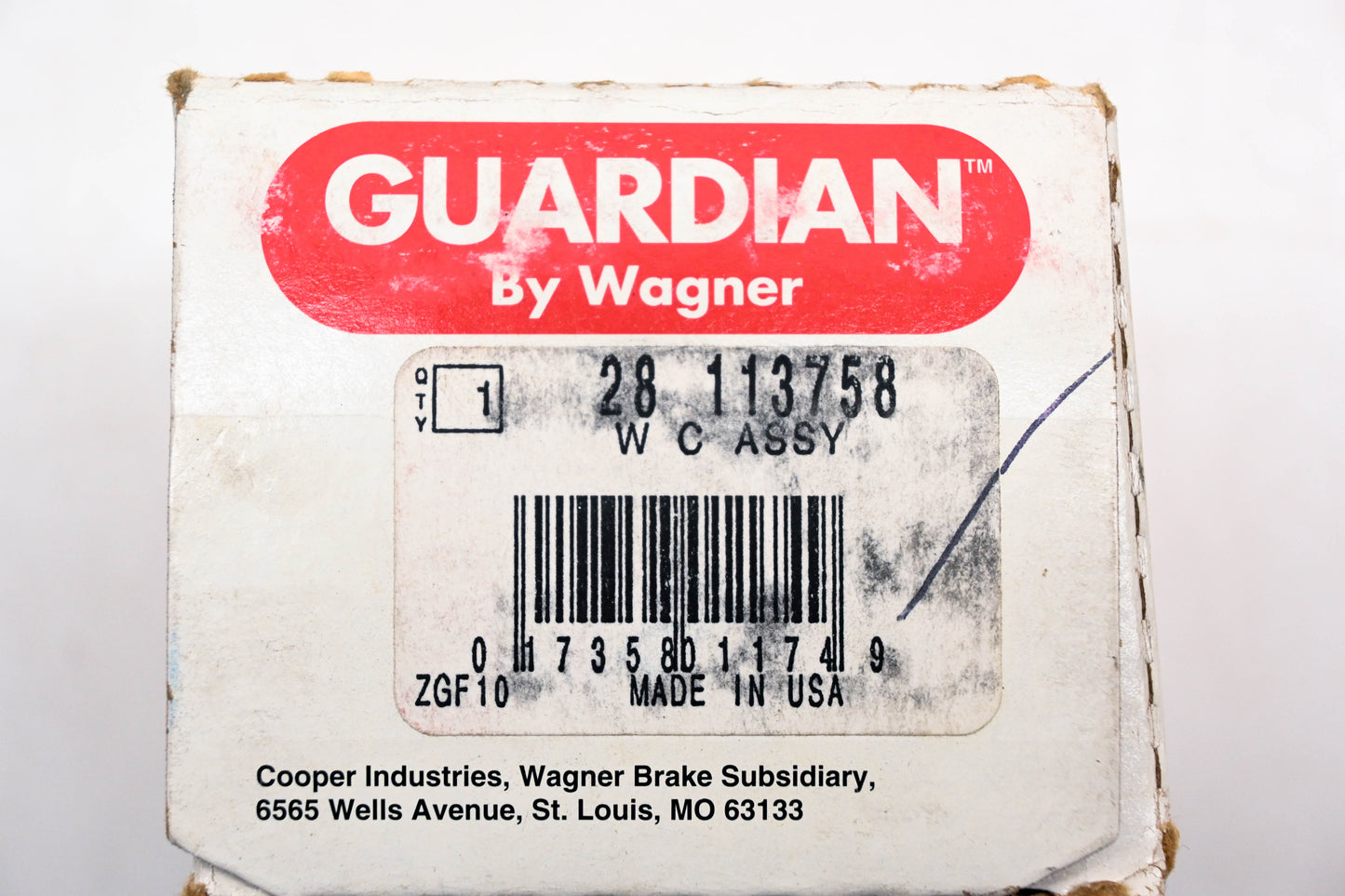 Wagner 28-113758 Guardian Wheel Cylinder Assembly NOS
