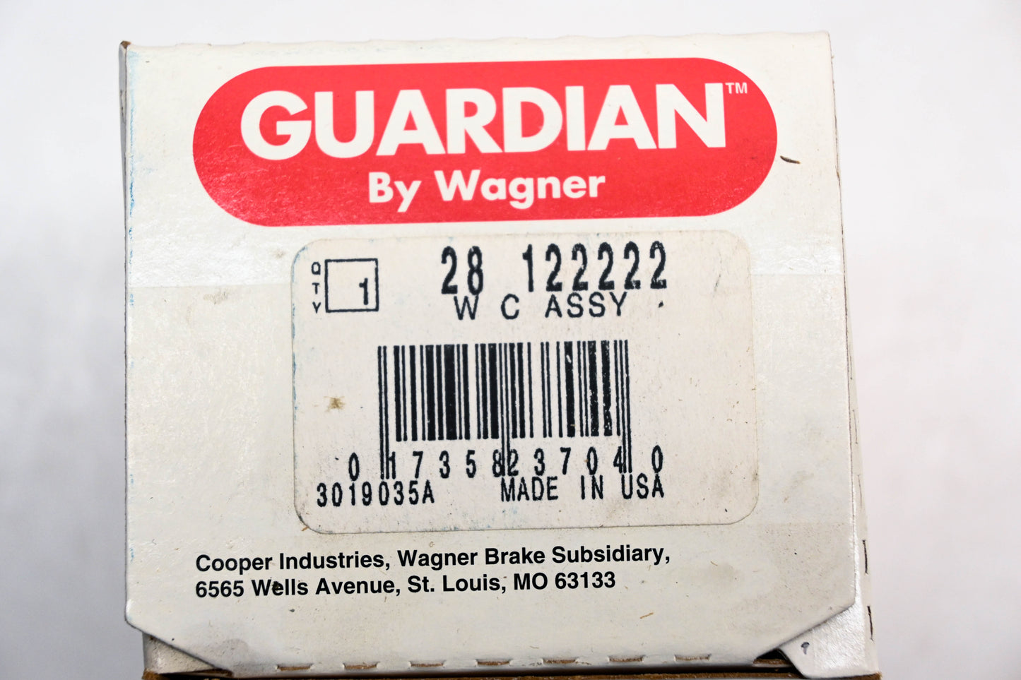 Wagner 28-122222 Guardian Wheel Cylinder Assembly NOS
