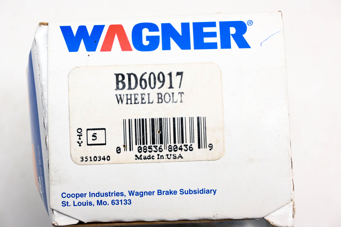 Wagner BD60917 Wheel Lug Studs Qty 5 NOS
