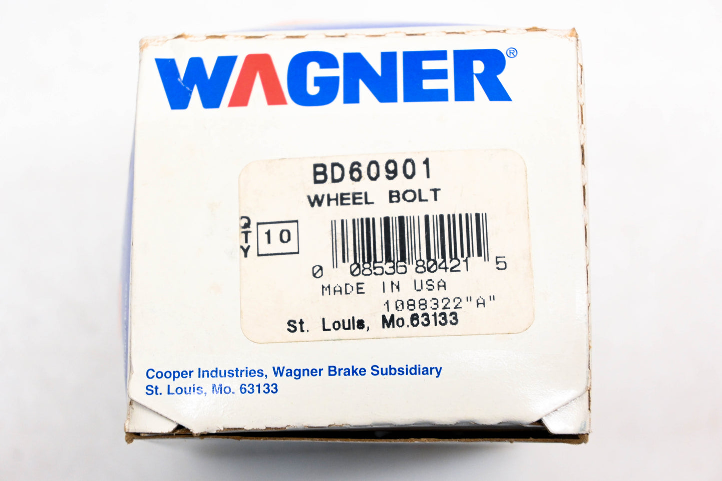 Wagner BD60901 Wheel Lug Bolts 1/2"-20 Qty 10 NOS