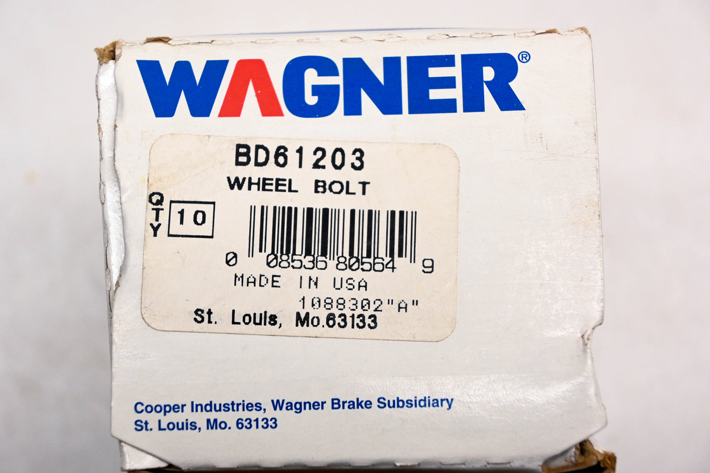 Wagner BD61203 Wheel Lug Bolts 7/16"-20 Qty 10 NOS