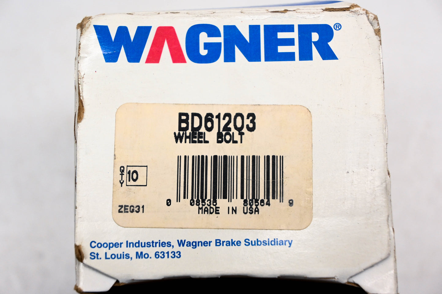 Wagner BD61203 Wheel Lug Bolts 7/16"-20 Qty 10 NOS