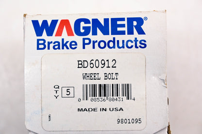 Wagner BD60912 Wheel Lug Bolts 7/16"-20 Qty 5 NOS
