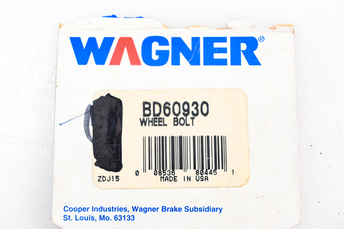 Wagner BD60930 Wheel Lug Bolt 1/2"-20 NOS