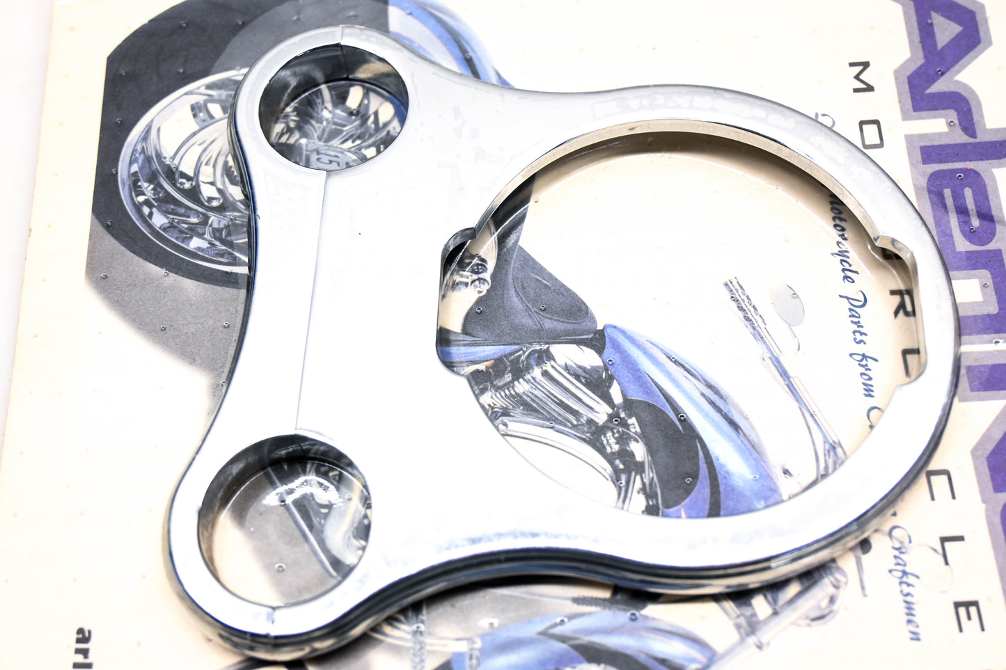 Arlen Ness 05312, 06-090 Chrome Billet Single Gauge Mount Bracket NOS