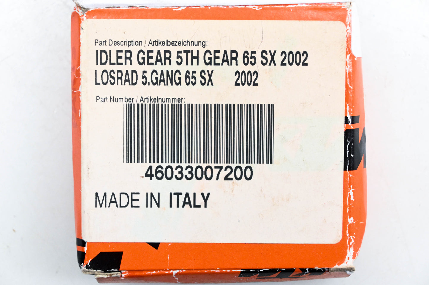 New OEM KTM 46033007200 Idler 5th Gear NOS