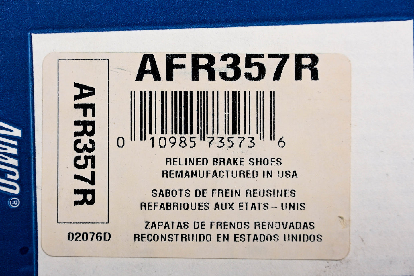 Aimco AFR357R Relined Brake Shoe Kit NOS