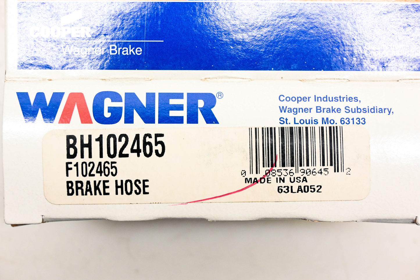 Wagner BH102465, F102465 Brake Hose NOS