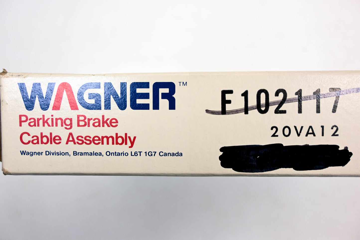 Wagner F102117 Parking Brake Cable Assembly NOS