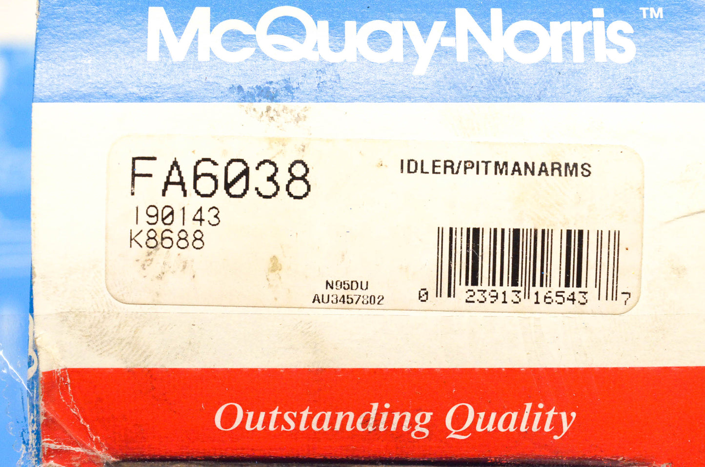 McQuay-Norris FA6038, 190143, K8688 Pitman Arms Idler Kit NOS
