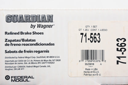 Wagner 71-563 Guardian Relined Brake Shoe Kit NOS