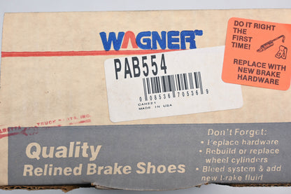 Wagner PAB554 Relined Brake Shoe Kit NOS