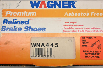 Wagner WNA445 Relined Brake Shoe Kit NOS