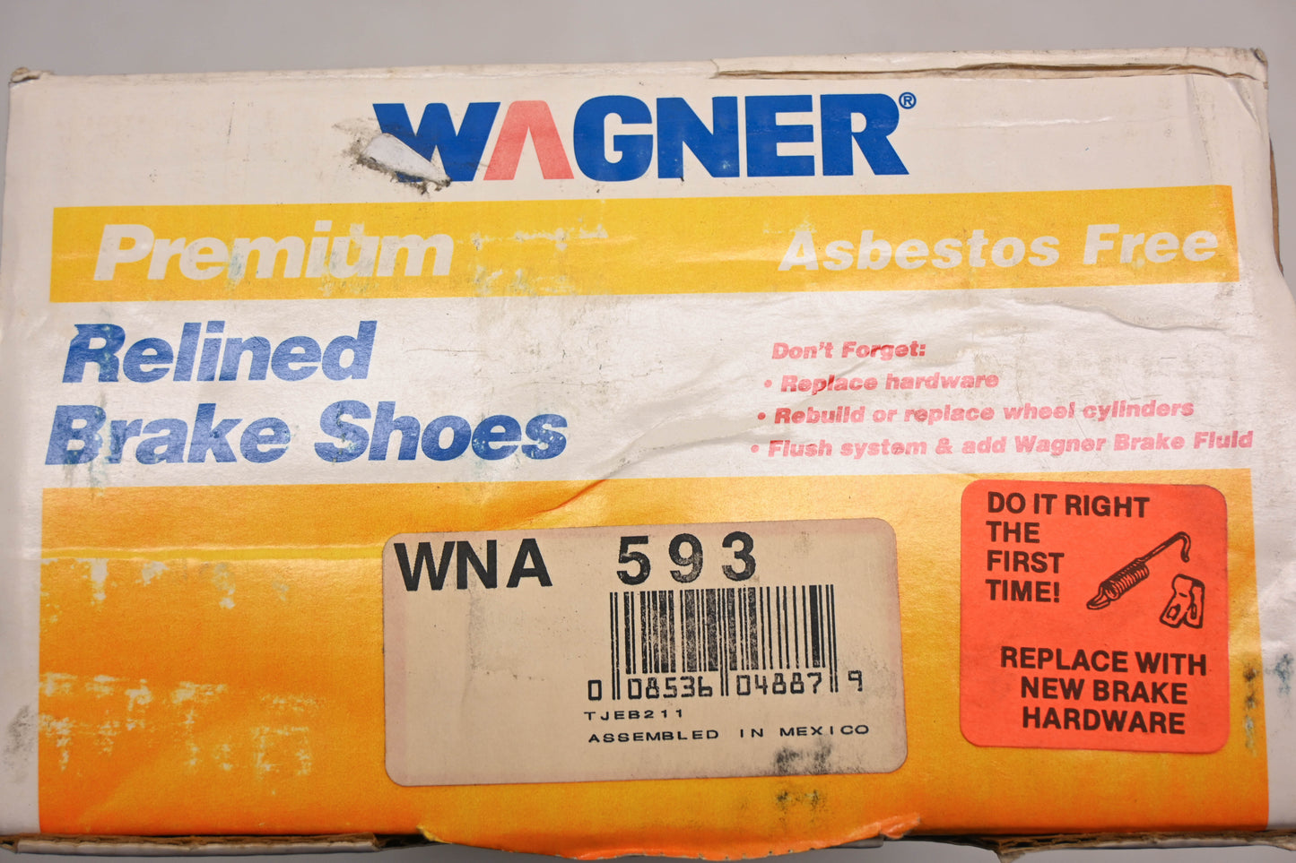 Wagner WNA593 Relined Brake Shoe Kit NOS