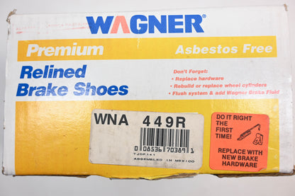 Wagner WNA449R Relined Brake Shoe Kit NOS