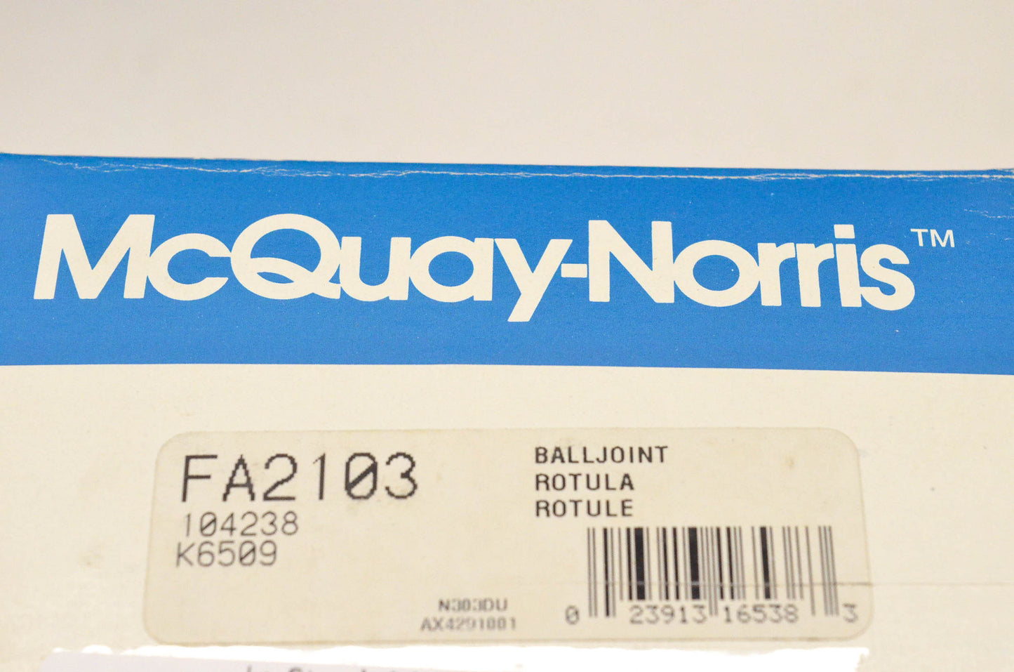 McQuay-Norris FA2103, 104238, K6509 Ball Joint Kit NOS
