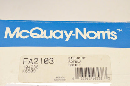 McQuay-Norris FA2103, 104238, K6509 Ball Joint Kit NOS