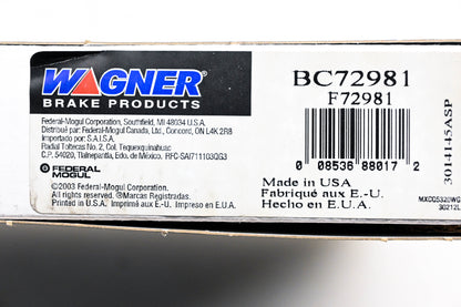 Wagner BC72981, F72981 Brake Cable NOS