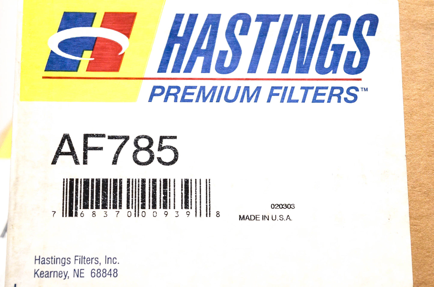 Hastings AF785 Air Filter NOS