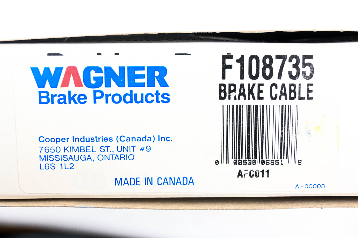Wagner F108735 Parking Brake Cable Assembly NOS