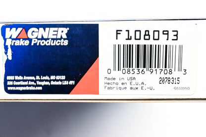 Wagner F108093 Parking Brake Cable Assembly NOS