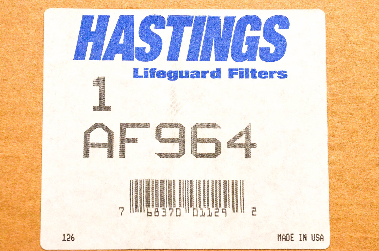 Hastings AF964 Air Filter NOS