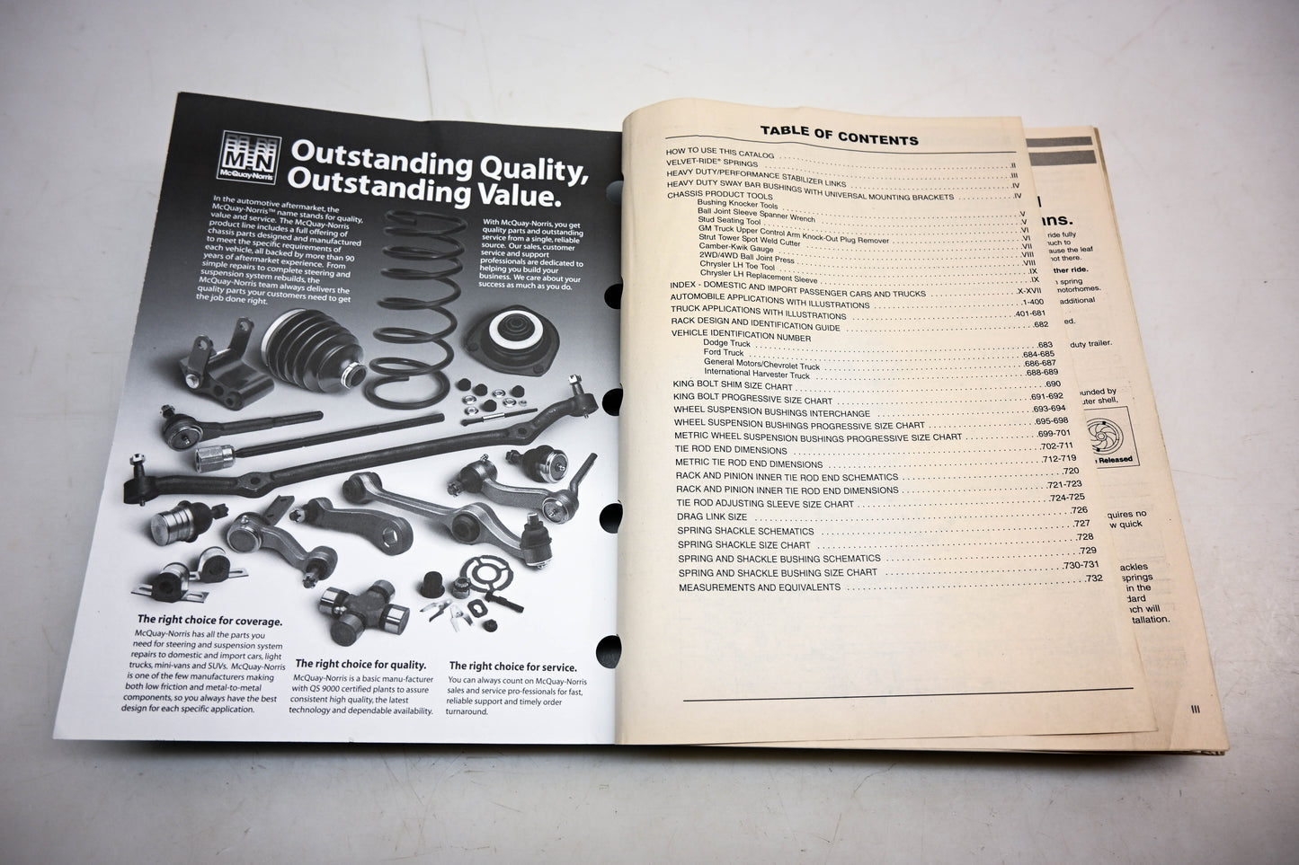 McQuay-Norris MNCH-2001 2001 Chassis Parts Catalog