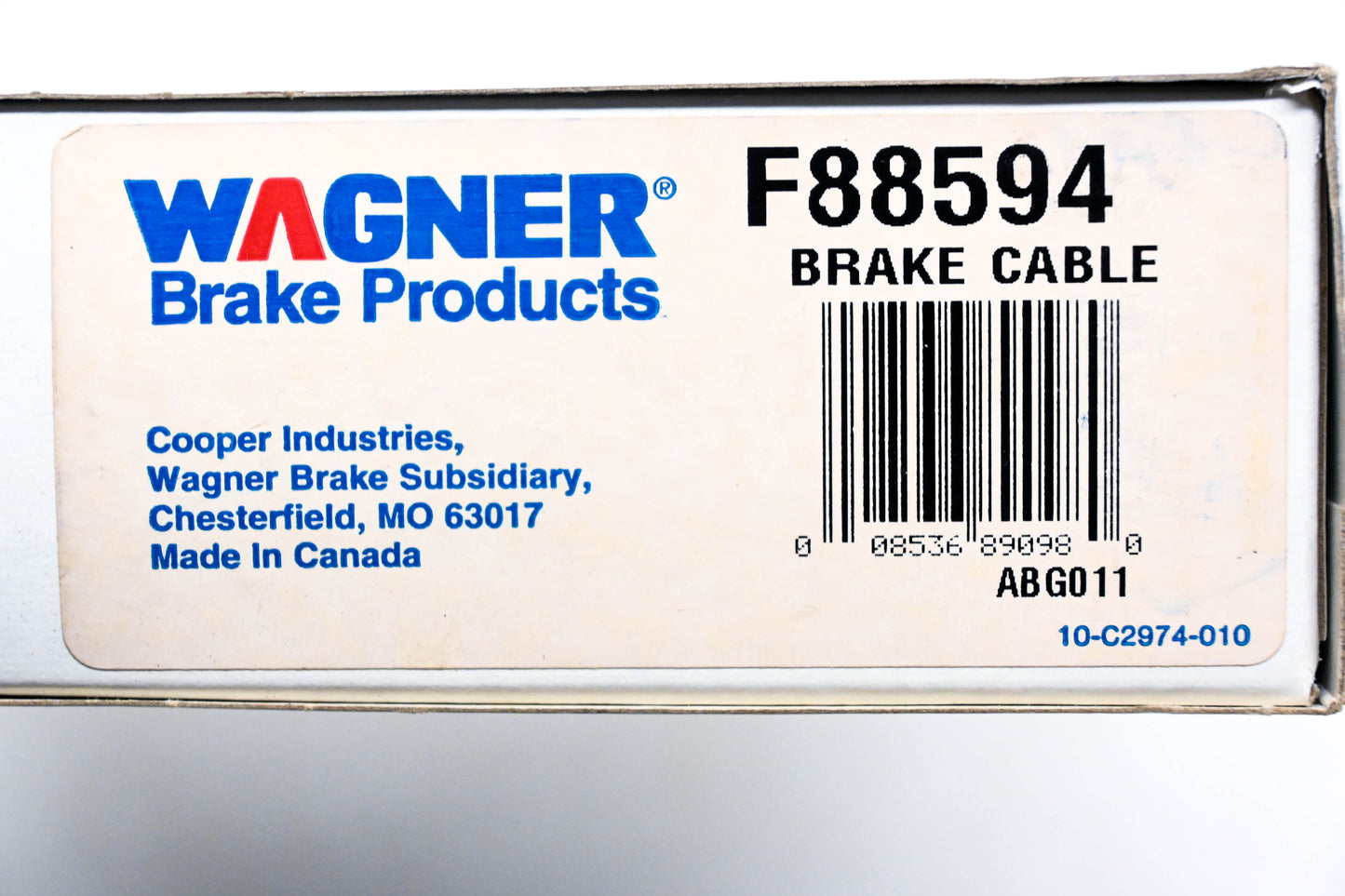 Wagner F88594 Brake Cable NOS