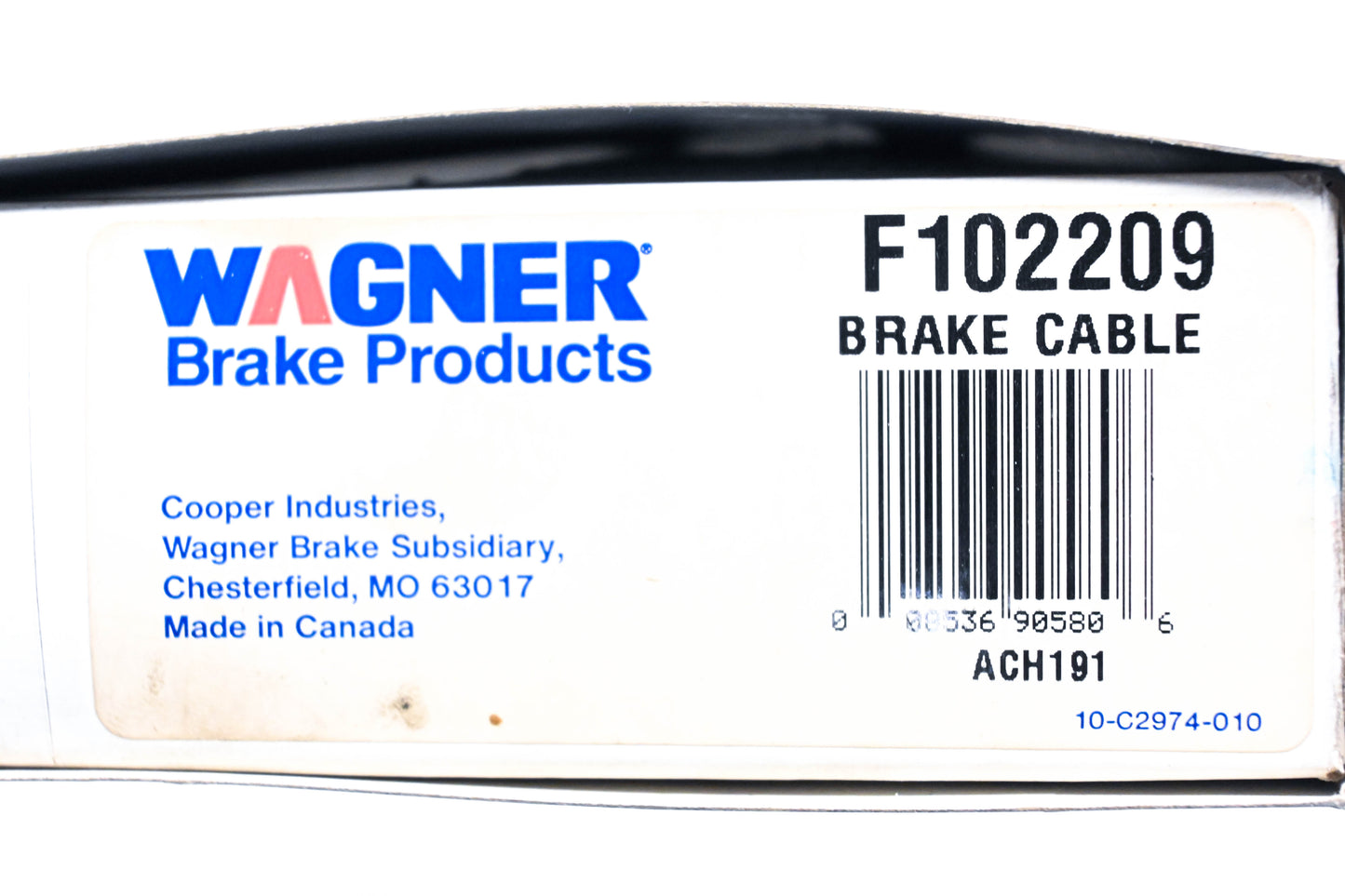 Wagner F102209 Brake Cable NOS